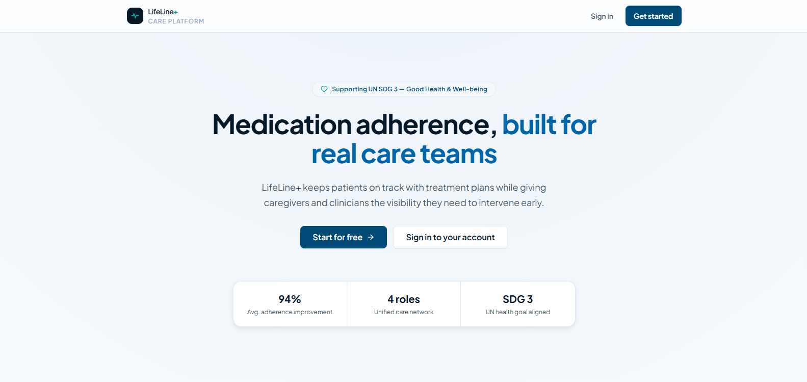 LifeLine Plus homepage